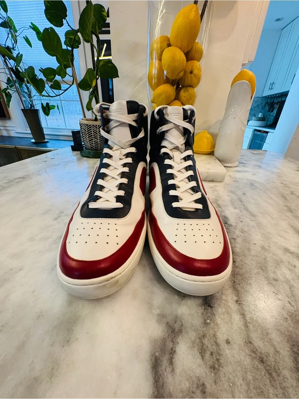 Bally Men's Oldani High-Top Leather Sneakers - - Picture 3 of 7